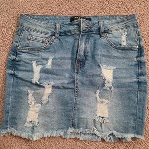 Women's wax jean denim mini skirt